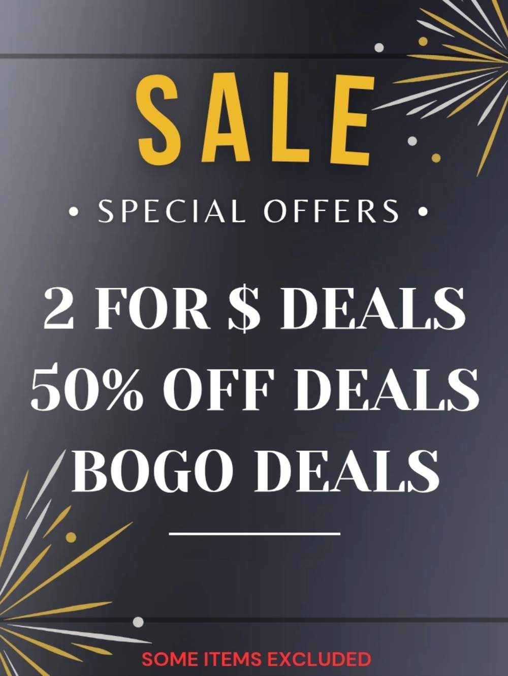 Massive Sale Graphic - Blue & Yellow Promotional Poster